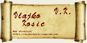 Vlajko Kosić vizit kartica